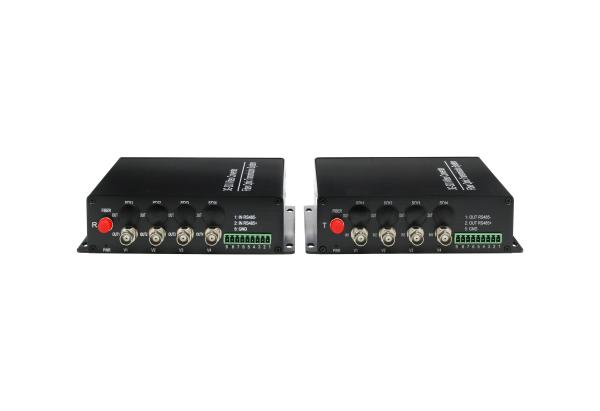 HD 4 channel RS485 3G SDI fiber video transmitter used digital optical transmission + Forward / Reverse Audio