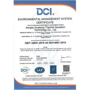 JSHESOL THERMAL INSULATION TECHNOLOGY CO., LTD Certifications