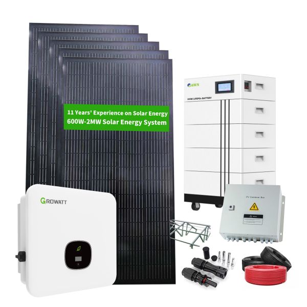 Complete Kits Set 10KW Growatt Solar Panels System on Grid 10KW Hybrid Solar Energy System 3 Phase Inverter