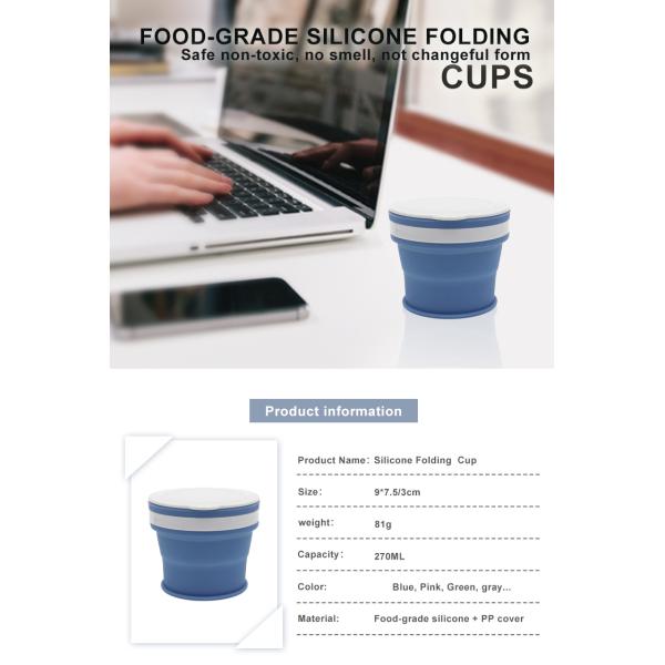 90g 270ML Hot Drink Collapsible Silicone Coffee Cup