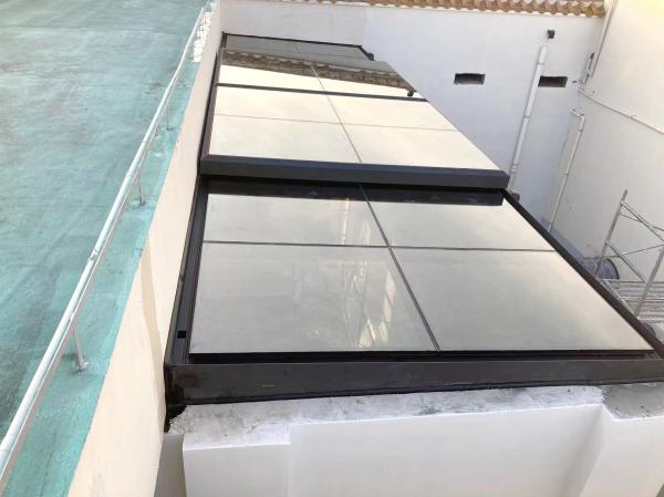 Double Glazed Aluminum Electric Skylight Roof For Hospital Restaurant Hotel House Terrace Roof
