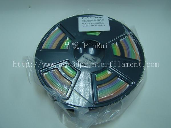Multicolor gradient 3d printer filament, one roll have the many colors ,new filament