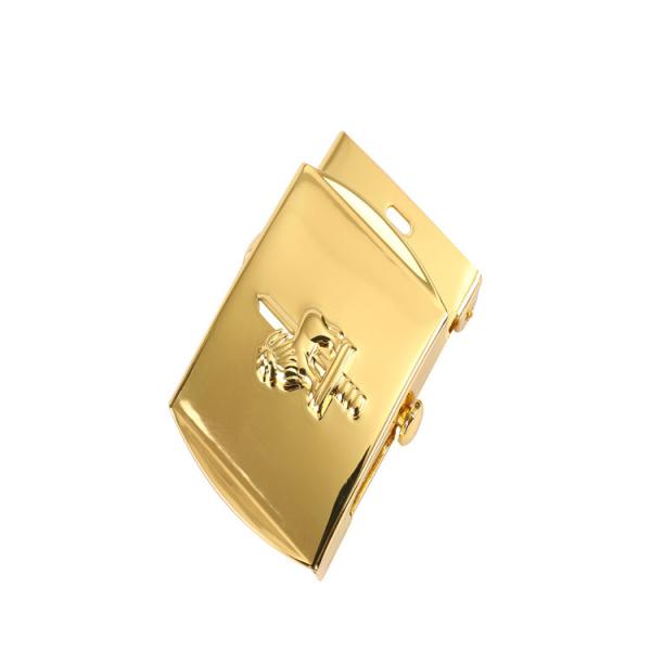 Gold Plating 30MM Metal Belt Buckle With Brand Logo Zinc Alloy