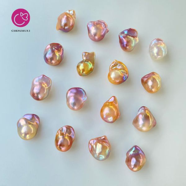 Natural Baroque Pearl Strand Round Baroque Pearl Earrings for Jewelry Making