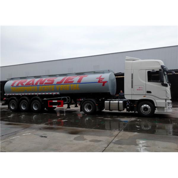 Stainless Steel 30 Tons Fuel Tank Trailer Tri-Axle 35000L 35M3 Fuel Oil Transport Tank Semi trailer