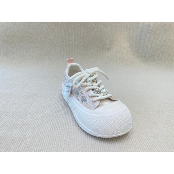 Round Head Womens Pink Casual Shoes Rubber Outsole Pink Casual Sneakers