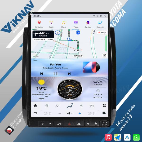 14 polegadas de tela sensível ao toque 2005-2015 Toyota Tacoma Head Unit Android Car Radio