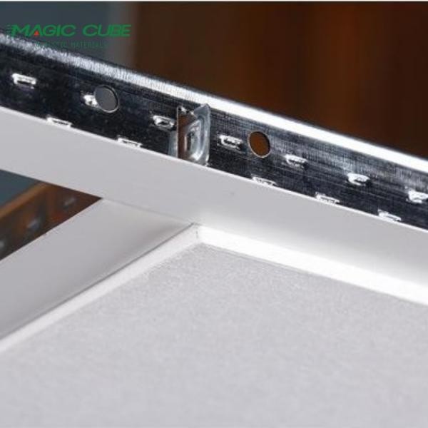 Customizable White Fiberglass Ceiling Panel for Auditorium 600x600 Acoustic Tiles