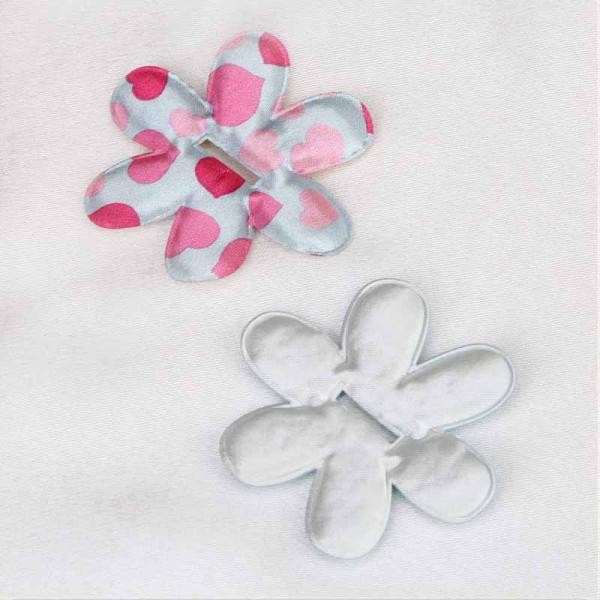 Printed Satin Applique Crafts Sew On Cloth Appliques For Dress Accessories