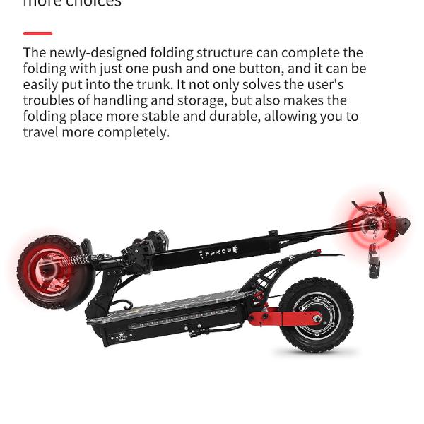 10/11 Inch 48V 60V 1000W 2000W High Power High Speed Cross-Country Electric Scooter