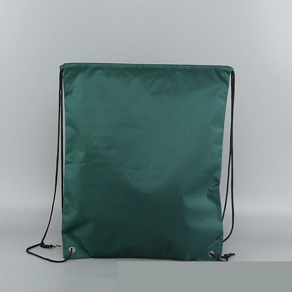 Drawstring Polyester backpack with leather PU, Premium bag 210D  strong sports bag, outdoor bags for corporate gifts