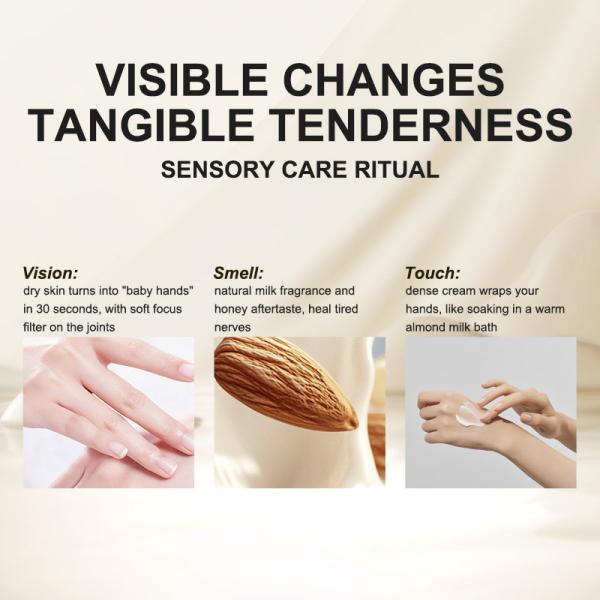 Pure Almond Milk Hand Cream Natural Nourishing Skin Rejuvenating OBM