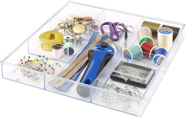 Acrylic Drawer Organizer Storage Tray Clear Desk Makeup Drawer Organizer for Kitchen  Office