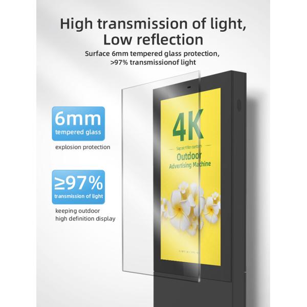 TFT 55in Outdoor Digital Advertising Board 1920x1080 Waterproof Information Kiosk