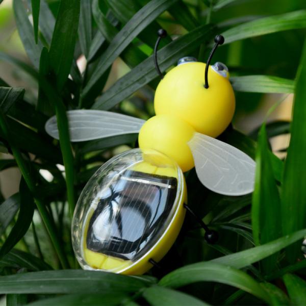Yellow Color Solar Powered Bee Novelty Mini Solar Energy Toys For Children