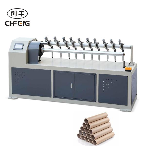 High Precision Kraft Paper Core Tube Cutting Machine Spiral Cardboard Pipe Core Making Cutter Machine