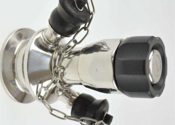 Pharmaceutical Industry Sanitary Sample Valve , Aseptic Sample Port Valve 3A TP 304