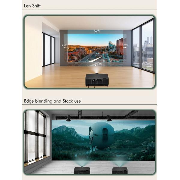 High-Brightness 20,000 Lumen Laser Projector for Professional 3D Projection Mapping