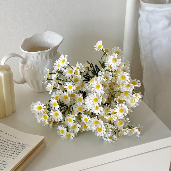Ins Chamomile Simulation Flower Bundle Daisy Fake Flower Living Room Decoration Table Flower Bouquet Photography Props
