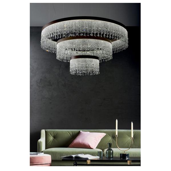 Modern oval crystal chandelier Crystal Light Kitchen Fixture Led Modern Home Decor Staircase Lighting(WH-CY-168)