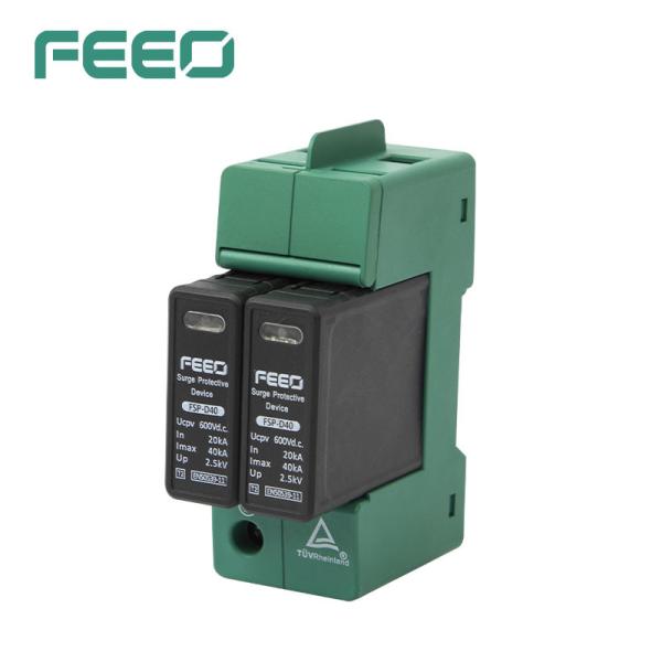 dc spd 2P 600V Lightning Protection DC Surge Protector 2.8KV 1000A