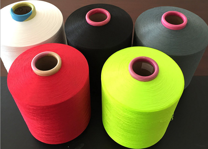 Colored Intermingle DTY Polyester Yarn 75D / 36F HIM SIM NIM For Knitted Socks