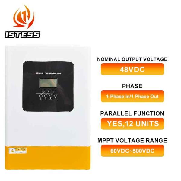 WiFi Remote Monitor 48V 5.5kw 6.2kw Single Phase Pure Sine Wave Hybrid Solar Inverter MPPT Off Grid System