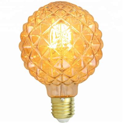 Les ampoules 8w ambre de filament de l'ananas G95 Edison ont mené l'ampoule E27 Dimmable d'Edison