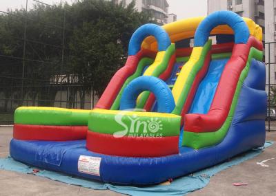 corrediça inflável da pista 5mts dobro altamente grande com o arco feito do encerado do pvc de 0.55mm