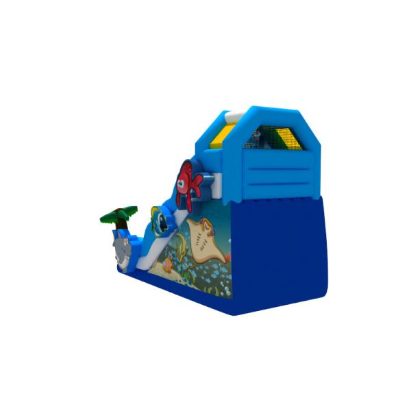 Надувная горка с акулой на тему океана, надувная скалолазание и горка для детей