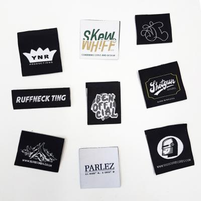 100% Polyester Fabric Woven Clothing Labels garment tags and labels