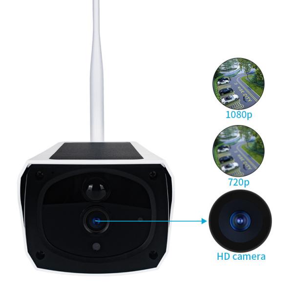 Outdoor Security Bullet Solar Wifi Camera With PIR Motion Detection