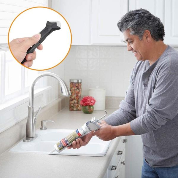 Stainless Steel Head Silicone Sealant Tool 3 In 1 Sealant Scraper Multifunction