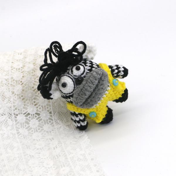 Needle Hook Knitting Doll Key Chain Big Lips Colored Handmade 8cm Size ODM