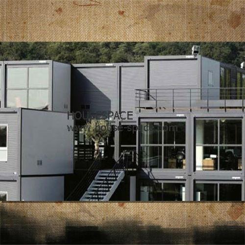 Casa modular moderna do recipiente do escritório com o painel isolado estrutural