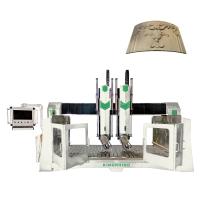 la piedra del CNC de la tabla de 15kw 1500x3000m m que talla las cabezas dobles de la máquina forma arcos losa