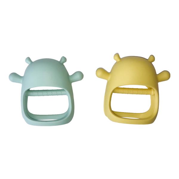 El bebé Teether del silicón modificó el hipopótamo para requisitos particulares nunca cae Diy Bpa hecho a mano libre