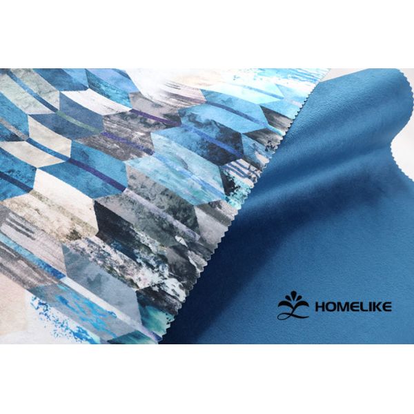 Modern Light Luxury Abstract Art Style Print Velvet For Sofa