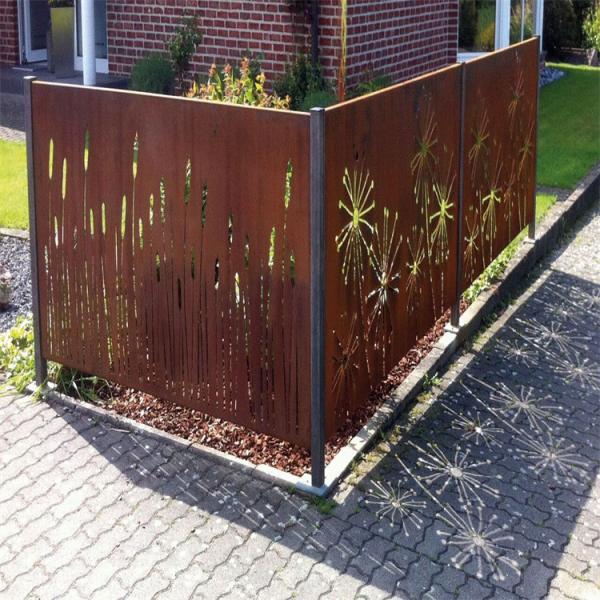 Tela de aço da privacidade de Corten dos produtos altos do jardim do metal da rigidez excelente