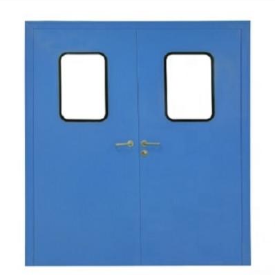 Cores personalizadas Porta giratória de folha dupla manual desigual ou igual para sala limpa