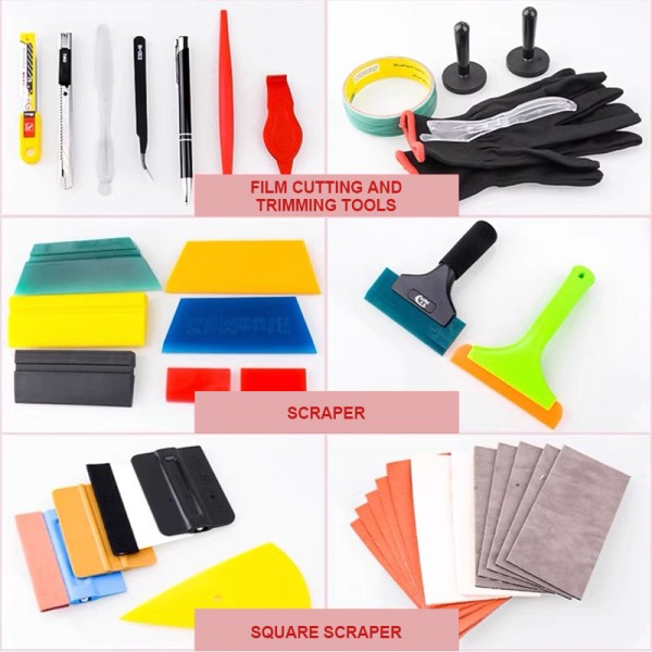 52 Piece  Tint Installation Tools Metal PPF Window Tint Home Installation Set