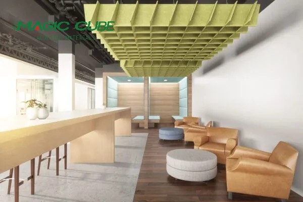 Eco-Friendly Ceiling PET Acoustic Panel for Noise Control in Buildings Polyester Fiber Felt