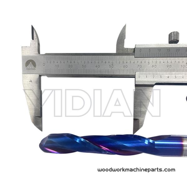 Кольцевые носовые фрезерные резаки φ12x70x125 мм 2 флейты Синий твердый карбидный конец носа