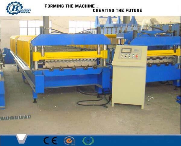 PLC Control Corrugated Roll Forming Machine 380V 1000mm Width