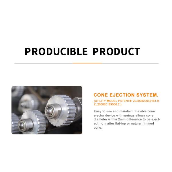 Acier inoxydable Sugar Cone Machine commercial 10000PCS/H