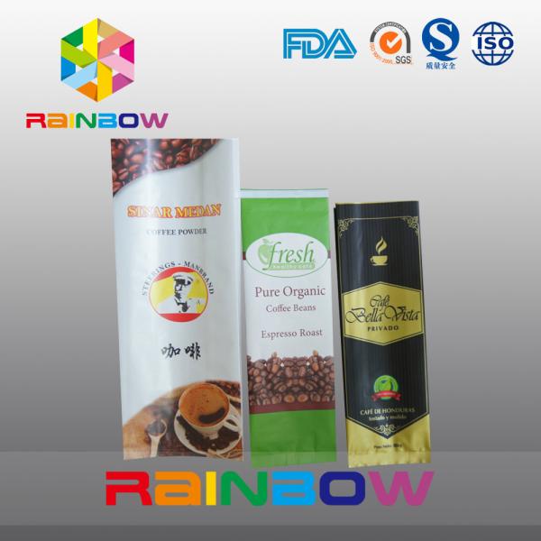 12oz White Side Gusset Coffee Packaging Bag With Valve / Custom Printing