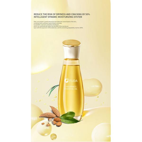 Gamme de soins de la peau pour la grossesse à base de plantes naturelles Huile pour le ventre à l'amande Hydratation profonde OBM