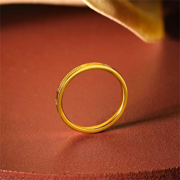 Anillos de oro delicados de 18K para mujeres y niñas