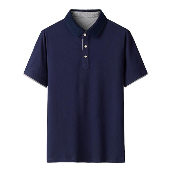 ODM OEM 270gsm T Shirts Climbing Men's Cotton Polo Shirts With Loose Lapels