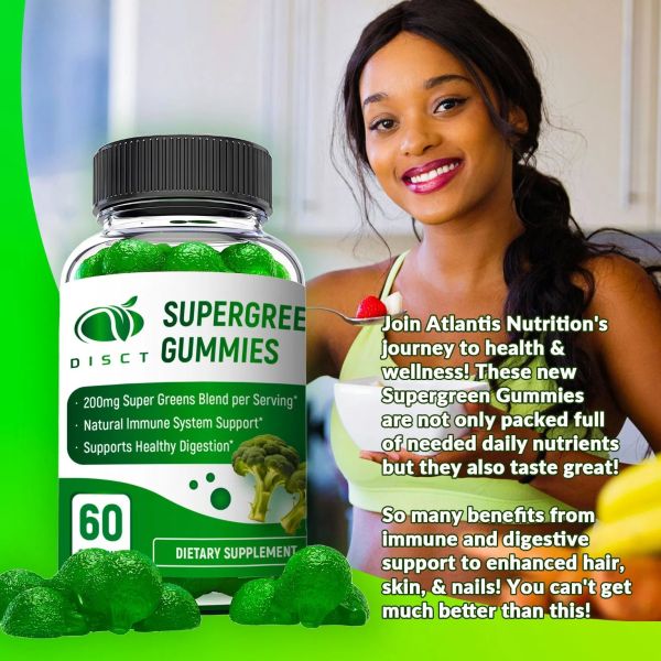 Private Label Supergreens Gummies With Weight Management Support And Digestion Support